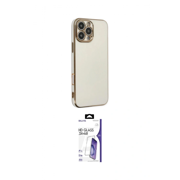MARSİLYAN™- iPhone 16 Pro Max Kılıf Yankı Serisi - Siyah Bilvis 3X AR HD Cam Ekran Koruyucu