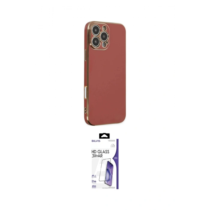 MARSİLYAN™- iPhone 16 Pro Max Kılıf Yankı Serisi - Siyah Bilvis 3X AR HD Cam Ekran Koruyucu