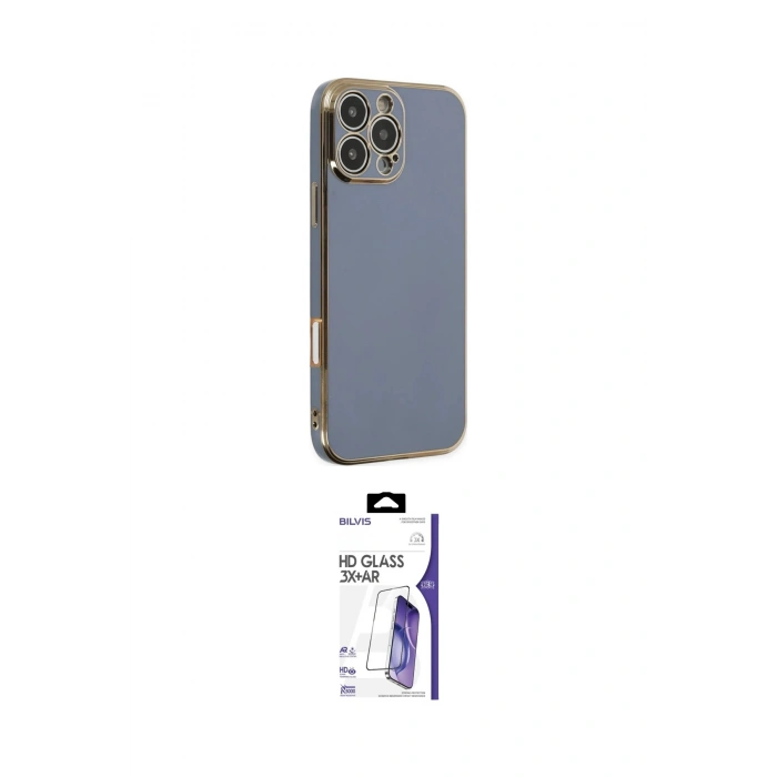 MARSİLYAN™- iPhone 16 Pro Max Kılıf Yankı Serisi - Siyah Bilvis 3X AR HD Cam Ekran Koruyucu