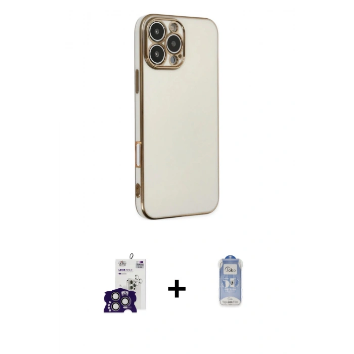 MARSİLYAN™- iPhone 16 Pro Max Kılıf Yankı Serisi - Siyah Joko Magic 5D Cam + Bilvis Titan Kamera Lens - TMGI