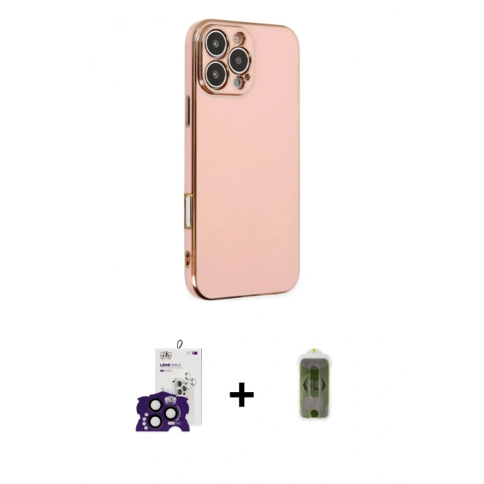 MARSİLYAN™- iPhone 16 Pro Max Kılıf Yankı Serisi - Siyah Joko Magic 5D Hayalet Cam + Bilvis Titan Kamera Lens - SH