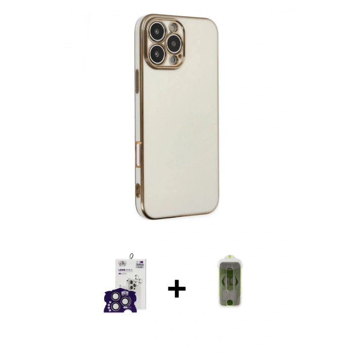 MARSİLYAN™- iPhone 16 Pro Max Kılıf Yankı Serisi - Siyah Joko Magic 5D Hayalet Cam + Bilvis Titan Kamera Lens - TMGI