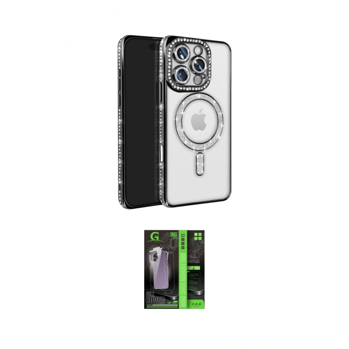 MARSİLYAN™- iPhone 16 Pro Max Kılıf Zirve Doku Prime - Şeffaf 360 Full Body Arka Koruyucu