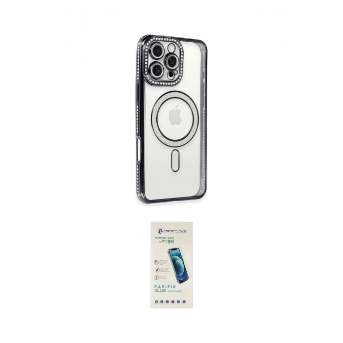 MARSİLYAN™- iPhone 16 Pro Max Kılıf Zirve Doku Prime - Şeffaf Pasifik Cam Ekran Koruyucu