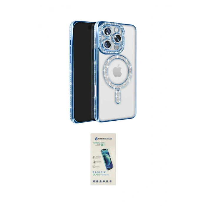 MARSİLYAN™- iPhone 16 Pro Max Kılıf Zirve Doku Prime - Şeffaf Pasifik Cam Ekran Koruyucu