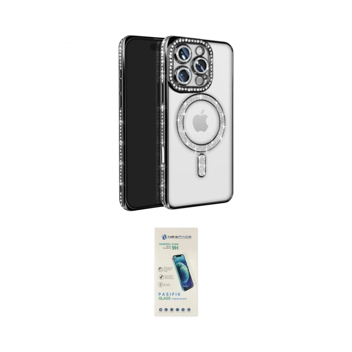 MARSİLYAN™- iPhone 16 Pro Max Kılıf Zirve Doku Prime - Şeffaf Pasifik Cam Ekran Koruyucu