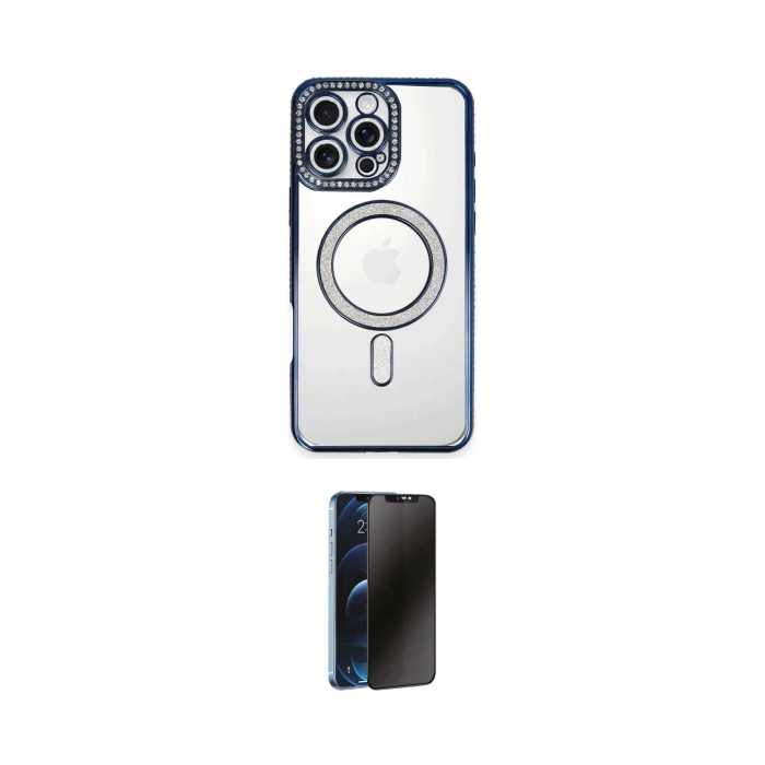 MARSİLYAN™- iPhone 16 Pro Max Kılıf Zirve Doku Prime - Siyah 3D Antistatik Hayalet Cam Ekran Koruyucu