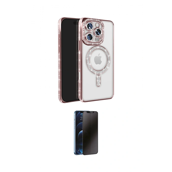 MARSİLYAN™- iPhone 16 Pro Max Kılıf Zirve Doku Prime - Siyah 3D Antistatik Hayalet Cam Ekran Koruyucu