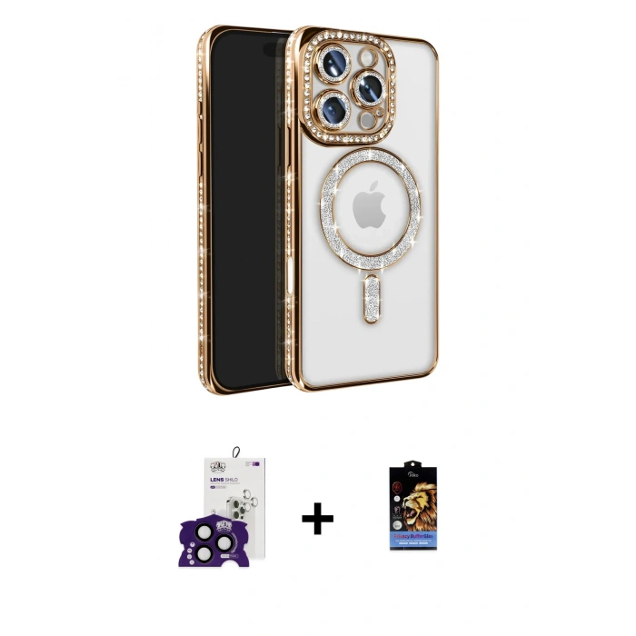 MARSİLYAN™- iPhone 16 Pro Max Kılıf Zirve Doku Prime - Siyah Buffer Hayalet Cam Ekran Koruyucu + Bilvis Titan Kamera Lens - SH
