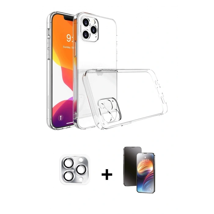 MARSİLYAN™- iPhone 16 Pro Max Kılıf Zirve Doku - Siyah 3D Antistatik Mat Seramik Nano Ekran Koruyucu + Pers Alüminyum Kamera Lens - GS