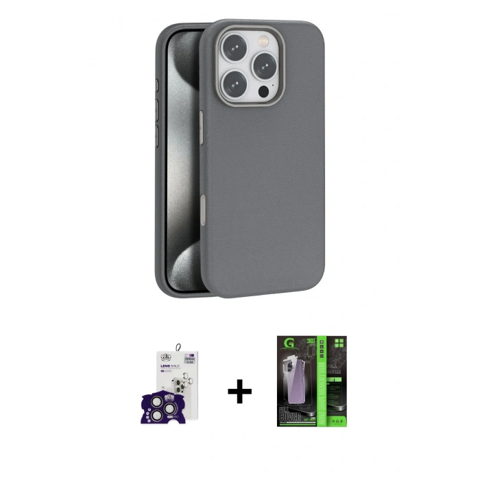 MARSİLYAN™- iPhone 16 Pro Max Kılıf Zirve Modern Prime - Şeffaf 360 Full Body Arka Koruyucu + Bilvis Titan Kamera Lens - TMGI