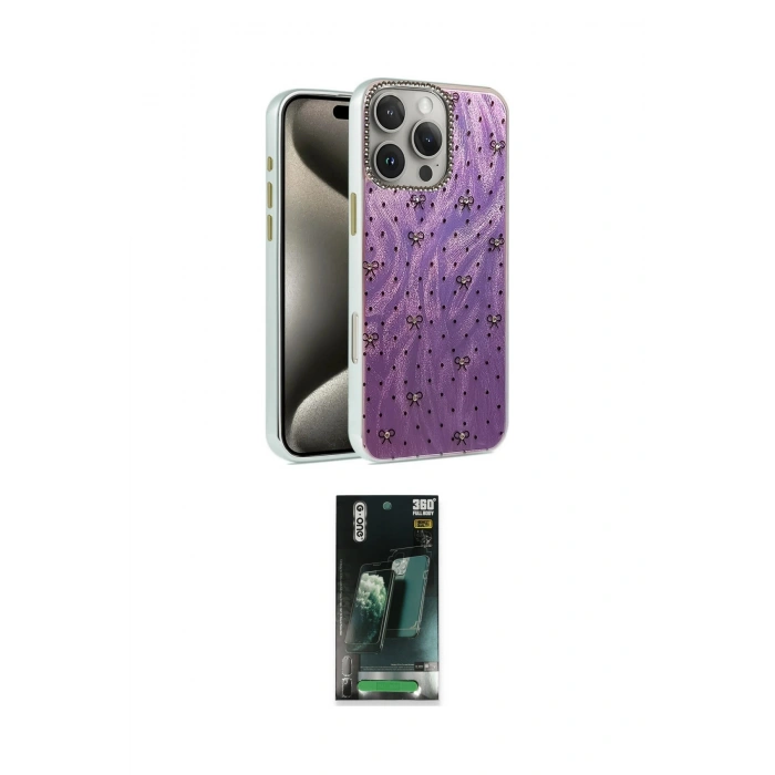 MARSİLYAN™- iPhone 16 Pro Max Kılıf Zirve Modern Prime - Siyah 360 Mat Full Body Arka Koruyucu