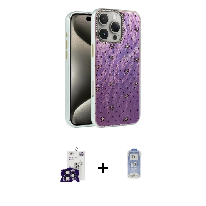 MARSİLYAN™- iPhone 16 Pro Max Kılıf Zirve Modern Prime - Siyah Joko Magic 5D Cam + Bilvis Titan Kamera Lens - TMGI