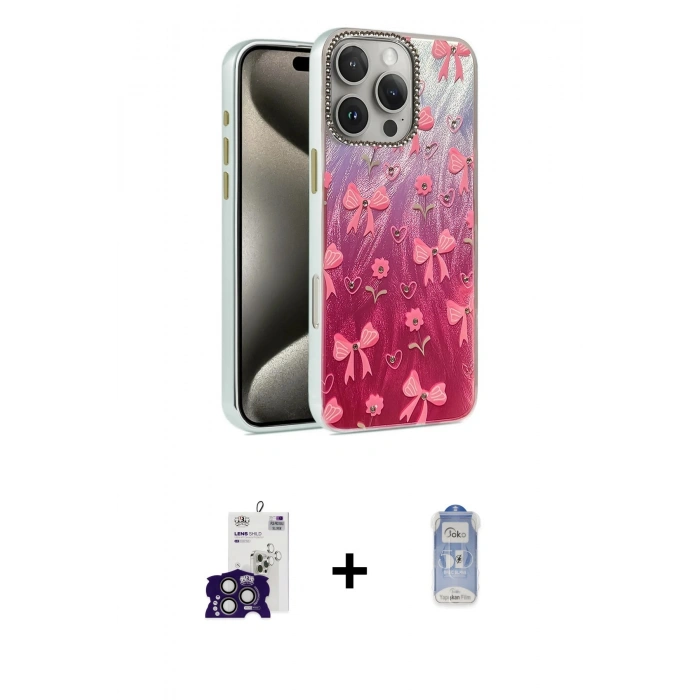MARSİLYAN™- iPhone 16 Pro Max Kılıf Zirve Modern Prime - Siyah Joko Magic 5D Cam + Bilvis Titan Kamera Lens - TMGI