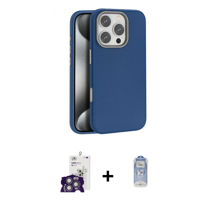 MARSİLYAN™- iPhone 16 Pro Max Kılıf Zirve Modern Prime - Siyah Joko Magic 5D Cam + Bilvis Titan Kamera Lens - GS