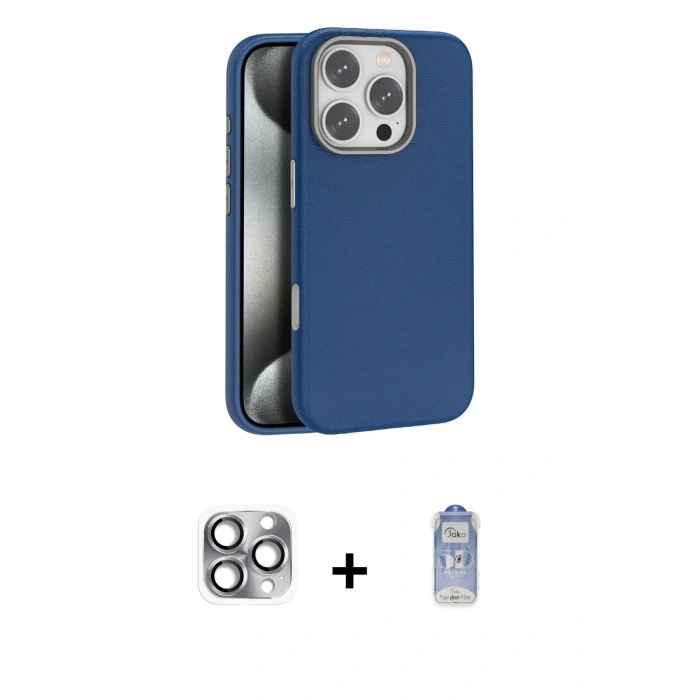 MARSİLYAN™- iPhone 16 Pro Max Kılıf Zirve Modern Prime - Siyah Joko Magic 5D Cam + Pers Alüminyum Kamera Lens - GI