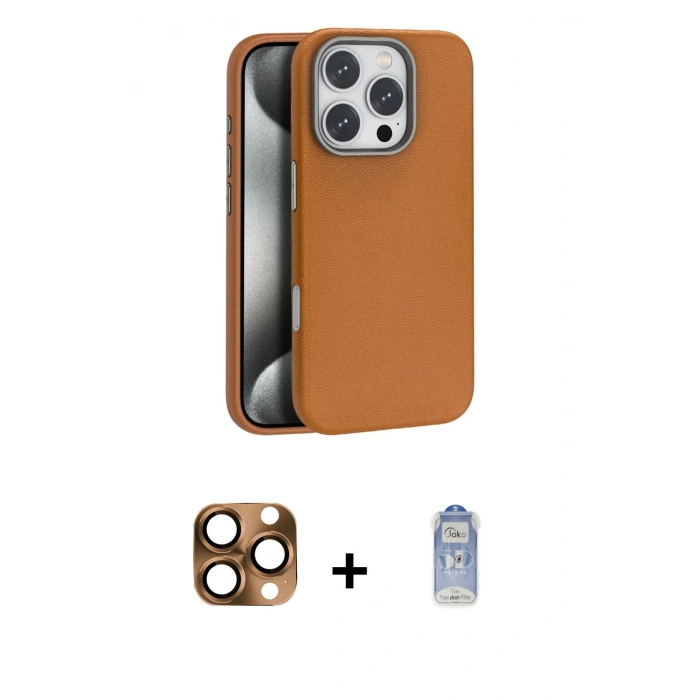 MARSİLYAN™- iPhone 16 Pro Max Kılıf Zirve Modern Prime - Siyah Joko Magic 5D Cam + Pers Alüminyum Kamera Lens - CLTM