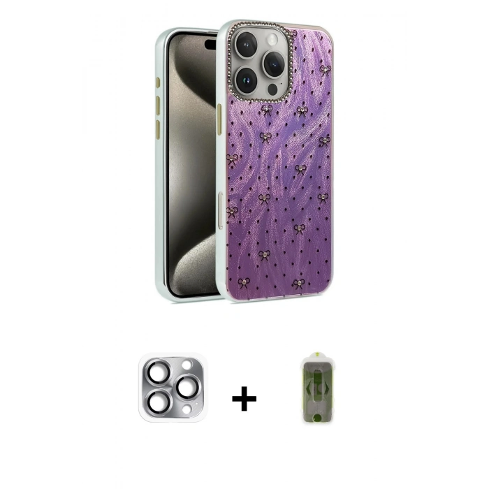 MARSİLYAN™- iPhone 16 Pro Max Kılıf Zirve Modern Prime - Siyah Joko Magic 5D Hayalet Cam + Pers Alüminyum Kamera Lens - GI