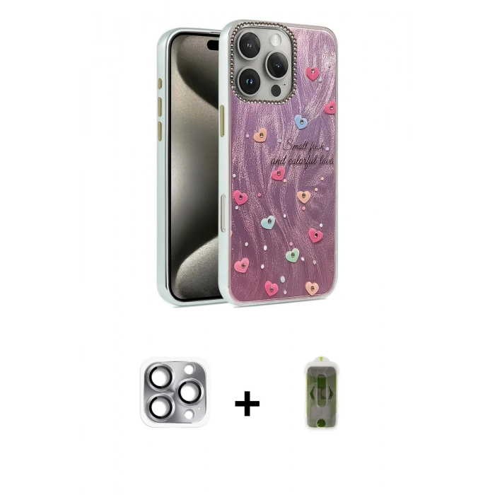 MARSİLYAN™- iPhone 16 Pro Max Kılıf Zirve Modern Prime - Siyah Joko Magic 5D Hayalet Cam + Pers Alüminyum Kamera Lens - GI