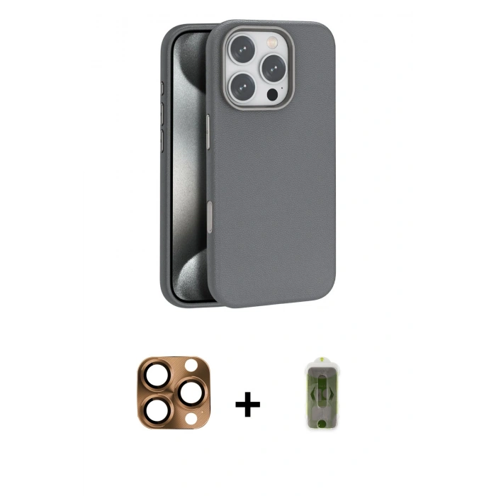 MARSİLYAN™- iPhone 16 Pro Max Kılıf Zirve Modern Prime - Siyah Joko Magic 5D Hayalet Cam + Pers Alüminyum Kamera Lens - CLTM
