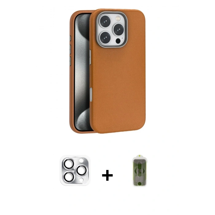 MARSİLYAN™- iPhone 16 Pro Max Kılıf Zirve Modern Prime - Siyah Joko Magic 5D Hayalet Cam + Pers Alüminyum Kamera Lens - GS