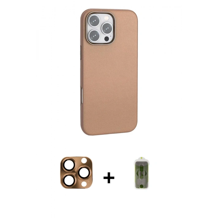 MARSİLYAN™- iPhone 16 Pro Max Kılıf Zirve Modern Prime - Siyah Joko Magic 5D Hayalet Cam + Pers Alüminyum Kamera Lens - CLTM