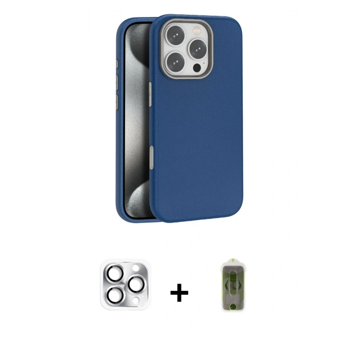 MARSİLYAN™- iPhone 16 Pro Max Kılıf Zirve Modern Prime - Siyah Joko Magic 5D Hayalet Cam + Pers Alüminyum Kamera Lens - GS