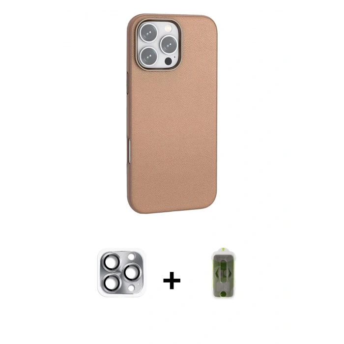 MARSİLYAN™- iPhone 16 Pro Max Kılıf Zirve Modern Prime - Siyah Joko Magic 5D Hayalet Cam + Pers Alüminyum Kamera Lens - GI