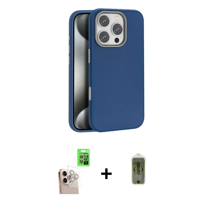 MARSİLYAN™- iPhone 16 Pro Max Kılıf Zirve Modern Prime - Siyah Joko Magic 5D Hayalet Cam + Raze Metal Kamera Lens - NLGY