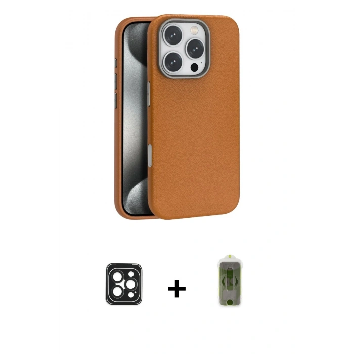 MARSİLYAN™- iPhone 16 Pro Max Kılıf Zirve Modern Prime - Siyah Joko Magic 5D Hayalet Cam + PVD Metal Kamera Lens - SH