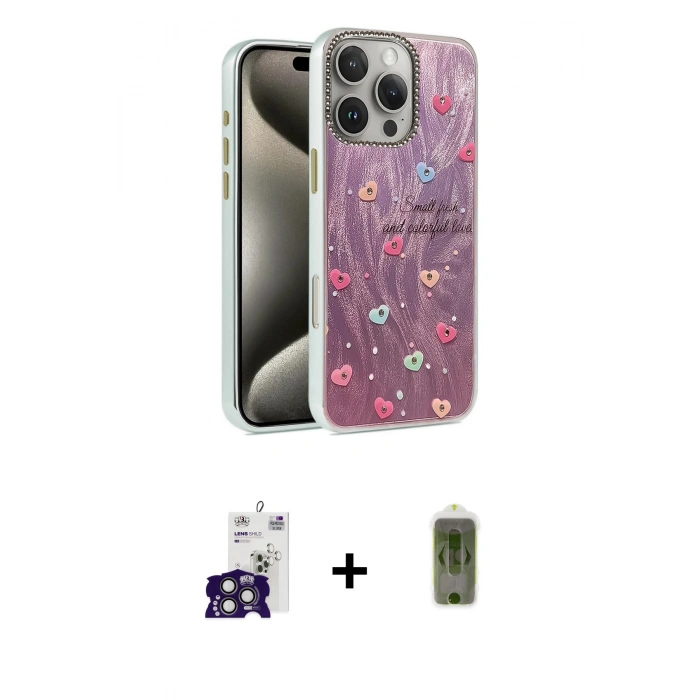 MARSİLYAN™- iPhone 16 Pro Max Kılıf Zirve Modern Prime - Siyah Joko Magic 5D Hayalet Cam + Titanyum Gri Bilvis Titan Kamera Lens