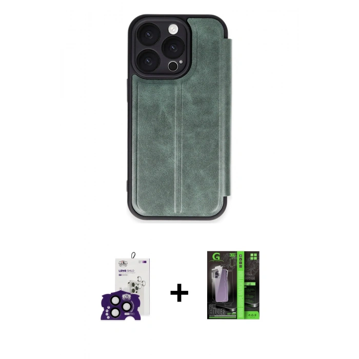 MARSİLYAN™- iPhone 16 Pro Max Kılıf Zirve Yansıma Serisi - Şeffaf 360 Full Body Arka Koruyucu + Bilvis Titan Kamera Lens - SH
