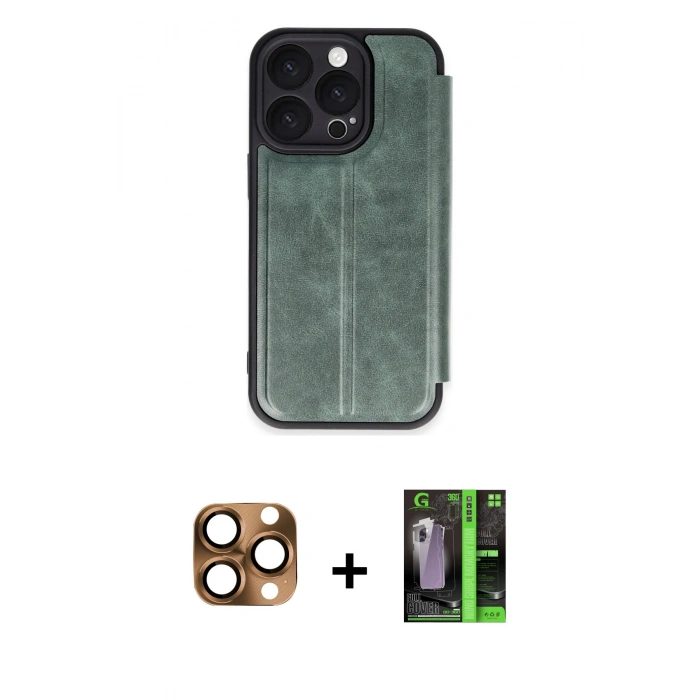 MARSİLYAN™- iPhone 16 Pro Max Kılıf Zirve Yansıma Serisi - Şeffaf 360 Full Body Arka Koruyucu + Pers Alüminyum Kamera Lens - CLTM
