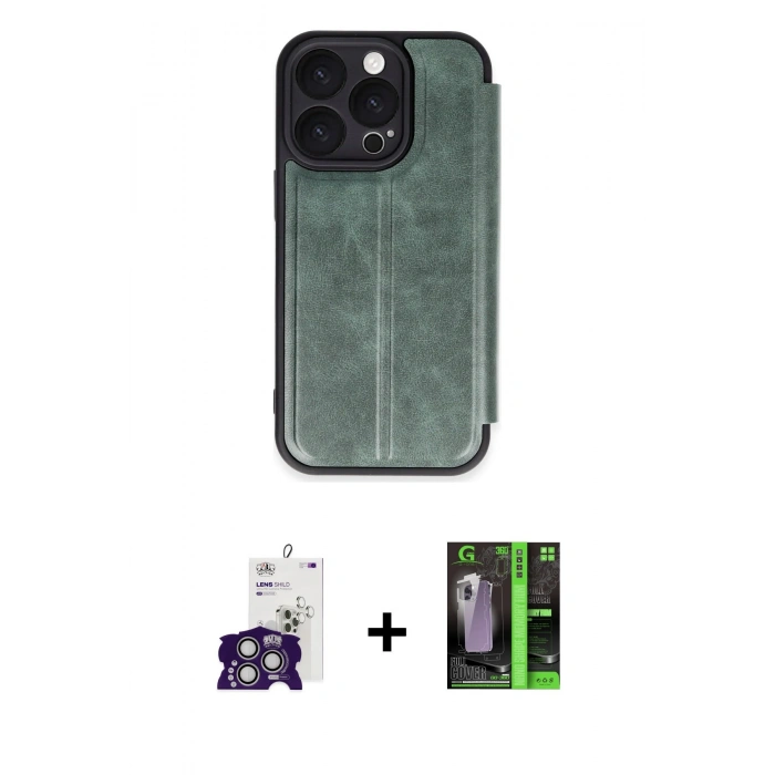 MARSİLYAN™- iPhone 16 Pro Max Kılıf Zirve Yansıma Serisi - Şeffaf 360 Full Body Arka Koruyucu + Bilvis Titan Kamera Lens - GS