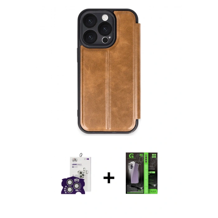 MARSİLYAN™- iPhone 16 Pro Max Kılıf Zirve Yansıma Serisi - Şeffaf 360 Full Body Arka Koruyucu + Bilvis Titan Kamera Lens - GS
