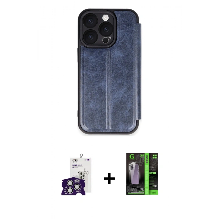 MARSİLYAN™- iPhone 16 Pro Max Kılıf Zirve Yansıma Serisi - Şeffaf 360 Full Body Arka Koruyucu + Bilvis Titan Kamera Lens - GS
