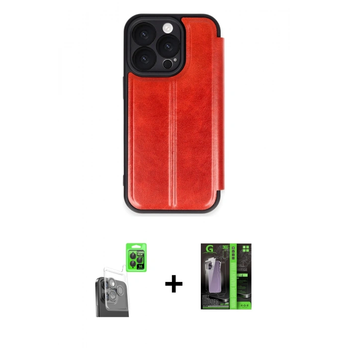 MARSİLYAN™- iPhone 16 Pro Max Kılıf Zirve Yansıma Serisi - Şeffaf 360 Full Body Arka Koruyucu + Raze Metal Kamera Lens - SH