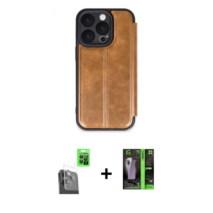 MARSİLYAN™- iPhone 16 Pro Max Kılıf Zirve Yansıma Serisi - Şeffaf 360 Full Body Arka Koruyucu + Raze Metal Kamera Lens - SH