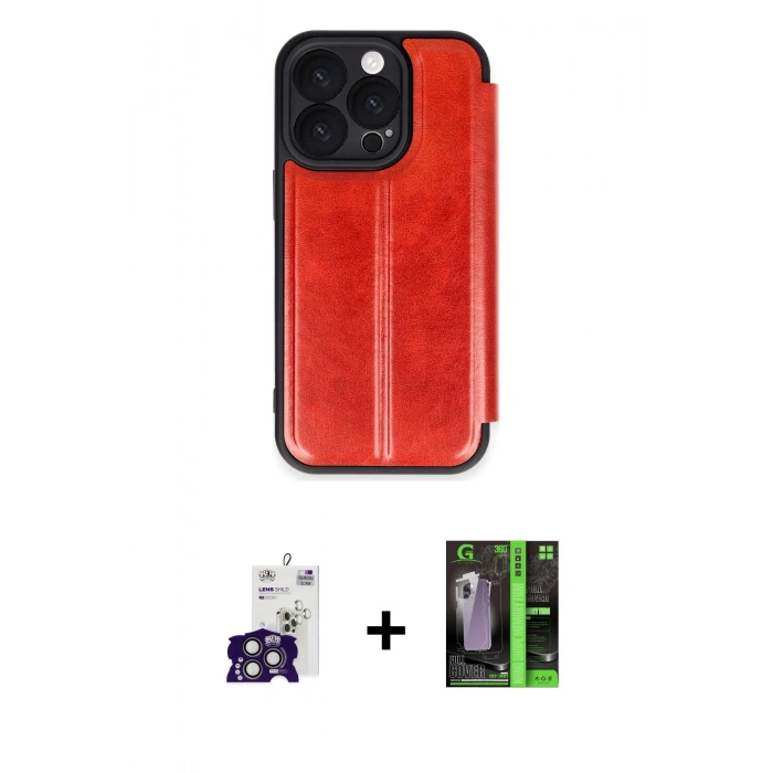 MARSİLYAN™- iPhone 16 Pro Max Kılıf Zirve Yansıma Serisi - Şeffaf 360 Full Body Arka Koruyucu + Bilvis Titan Kamera Lens - TMGI