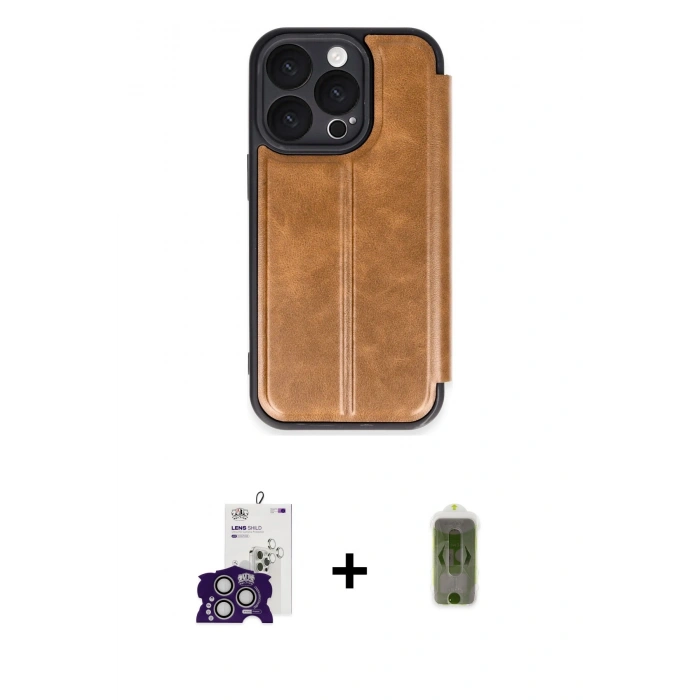 MARSİLYAN™- iPhone 16 Pro Max Kılıf Zirve Yansıma Serisi - Siyah Joko Magic 5D Hayalet Cam + Bilvis Titan Kamera Lens - GS