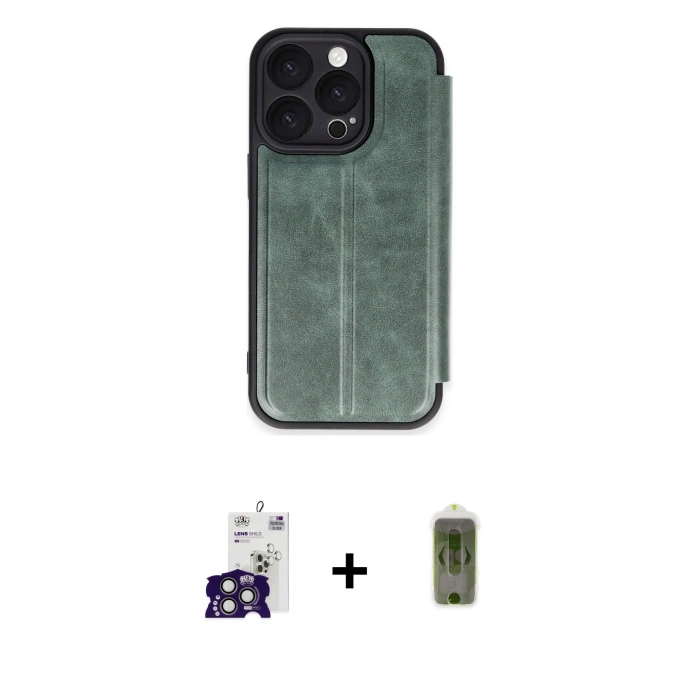 MARSİLYAN™- iPhone 16 Pro Max Kılıf Zirve Yansıma Serisi - Siyah Joko Magic 5D Hayalet Cam + Bilvis Titan Kamera Lens - TMGI