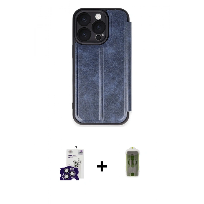 MARSİLYAN™- iPhone 16 Pro Max Kılıf Zirve Yansıma Serisi - Siyah Joko Magic 5D Hayalet Cam + Bilvis Titan Kamera Lens - TMGI