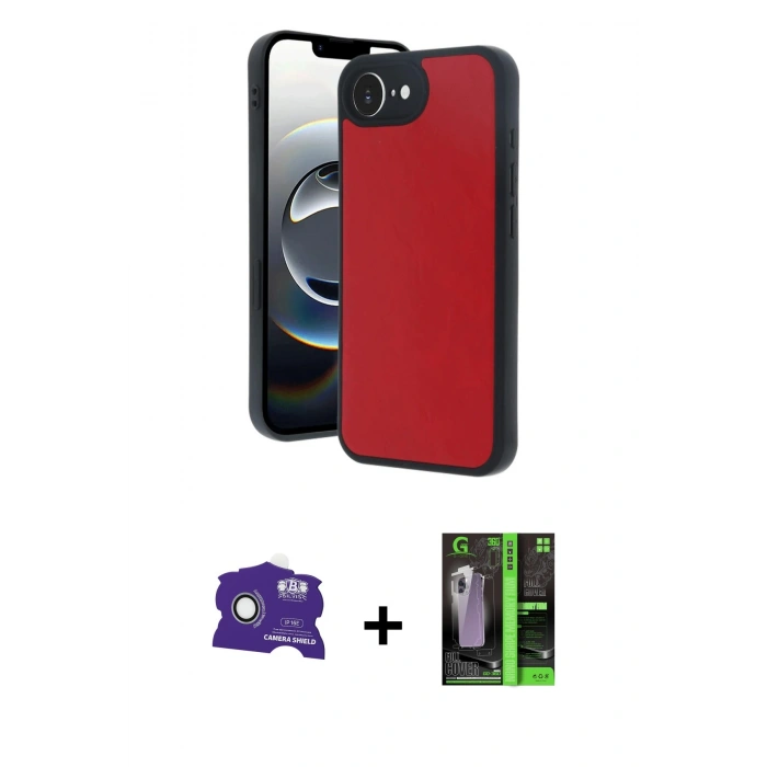 MARSİLYAN™- iPhone 16E Kılıf Kıvılcım Işık Serisi - Şeffaf 360 Full Body Arka Koruyucu + Bilvis Titan Kamera Lens - BZ