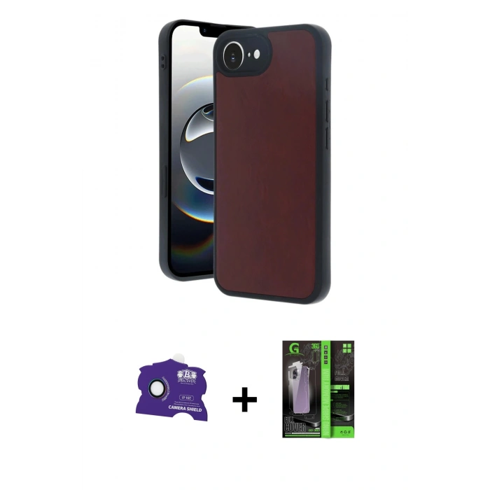 MARSİLYAN™- iPhone 16E Kılıf Kıvılcım Işık Serisi - Şeffaf 360 Full Body Arka Koruyucu + Bilvis Titan Kamera Lens - RW