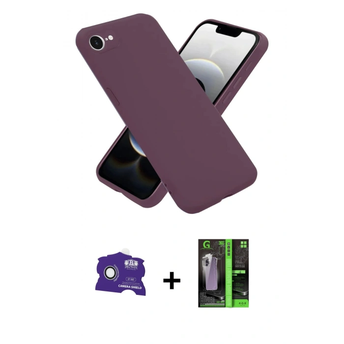 MARSİLYAN™- iPhone 16E Kılıf Kozmos Yansıma Özel Seri - Şeffaf 360 Full Body Arka Koruyucu + Bilvis Titan Kamera Lens - BZ
