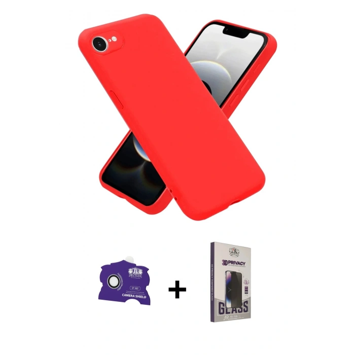 MARSİLYAN™- iPhone 16E Kılıf Kozmos Yansıma Özel Seri - Siyah Bilvis Hayalet Cam Ekran Koruyucu + Bilvis Titan Kamera Lens - BZ