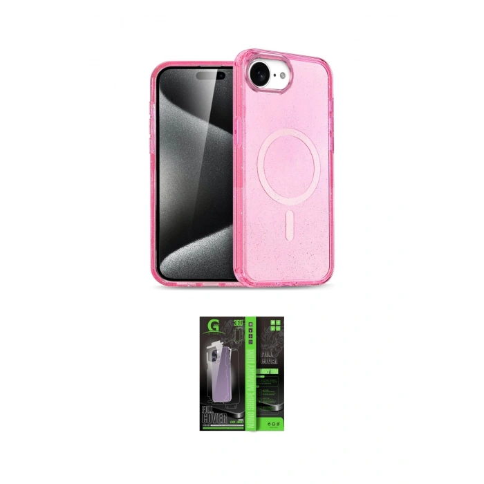 MARSİLYAN™- iPhone 16E Kılıf Nova Asil Prime - Şeffaf 360 Full Body Arka Koruyucu
