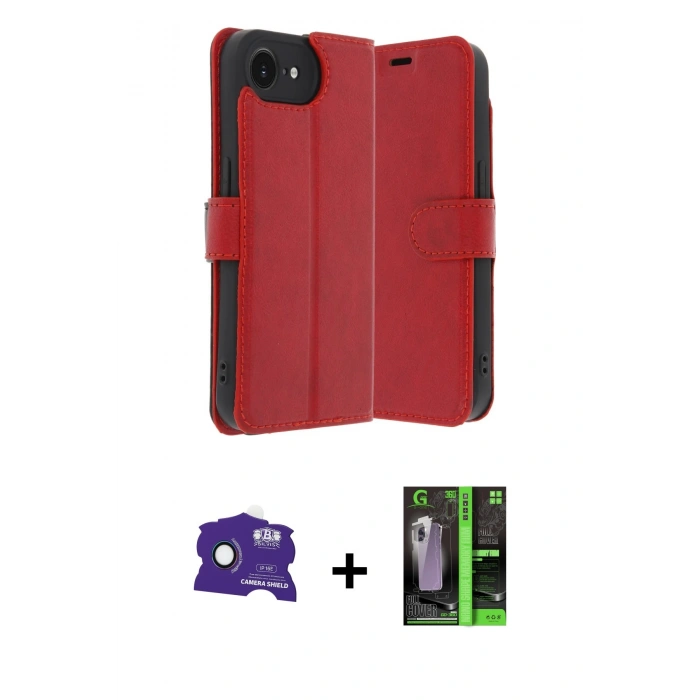 MARSİLYAN™- iPhone 16E Kılıf Siluet Işık Serisi - Şeffaf 360 Full Body Arka Koruyucu + Bilvis Titan Kamera Lens - RW