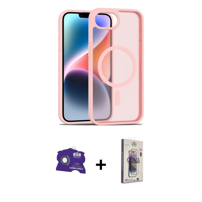 MARSİLYAN™- iPhone 16E Kılıf Siluet Minimal Prime - Siyah Bilvis 3D Cam Ekran Koruyucu + Bilvis Titan Kamera Lens - BZ