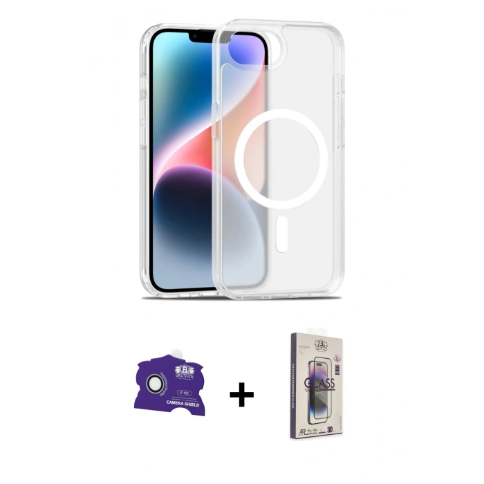 MARSİLYAN™- iPhone 16E Kılıf Siluet Minimal Prime - Siyah Bilvis 3D Cam Ekran Koruyucu + Bilvis Titan Kamera Lens - BZ